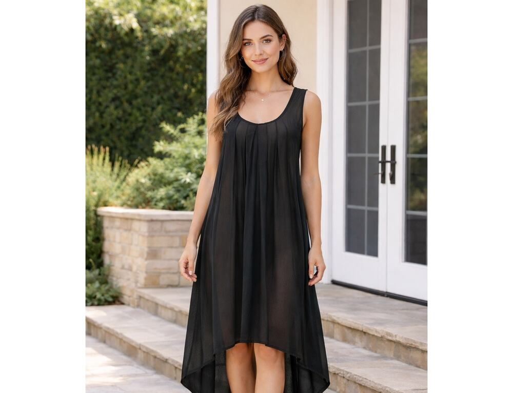 Angela Mara Italian High Low Lightweight Tank Dress XL